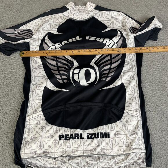 Pearl iZumi Jersey Mens XXL Black 1/4 Zip Black White Outdoor Bicycle Race - Picture 8 of 11